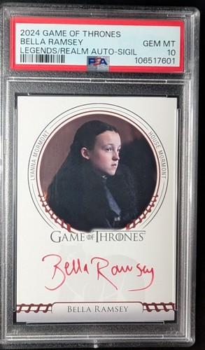 2024 Game of Thrones Bella Ramsey Autograph Auto-Sigil PSA 10 GEM MT