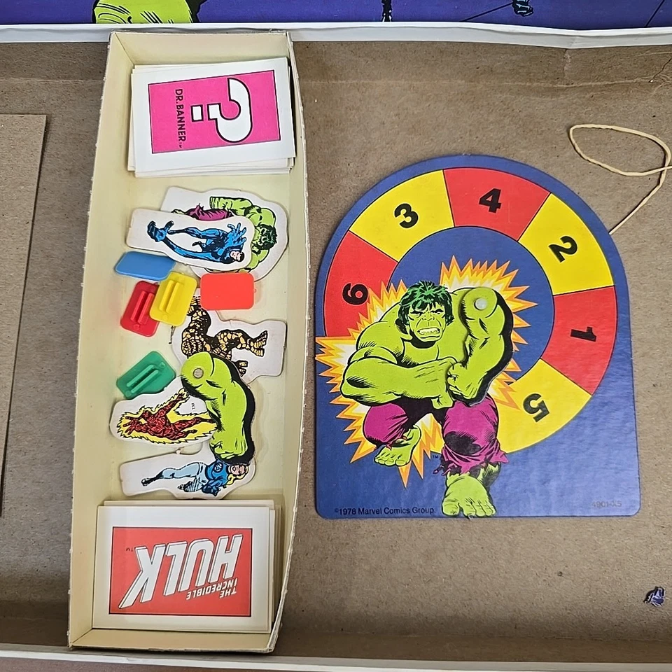 Настольная игра Marvel 1978 The Incredible Hulk с The Fantastic Four ПОЛНАЯ - Изображение 2 из 4