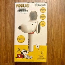 Peanuts Snoopy Karaoke Microphone 2025 Wireless Speaker Bluetooth New Sealed 