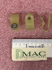 MS25281-F5 CABLE CLAMP P-TYPE GREEN SCREW MOUNT LOT OF 3 