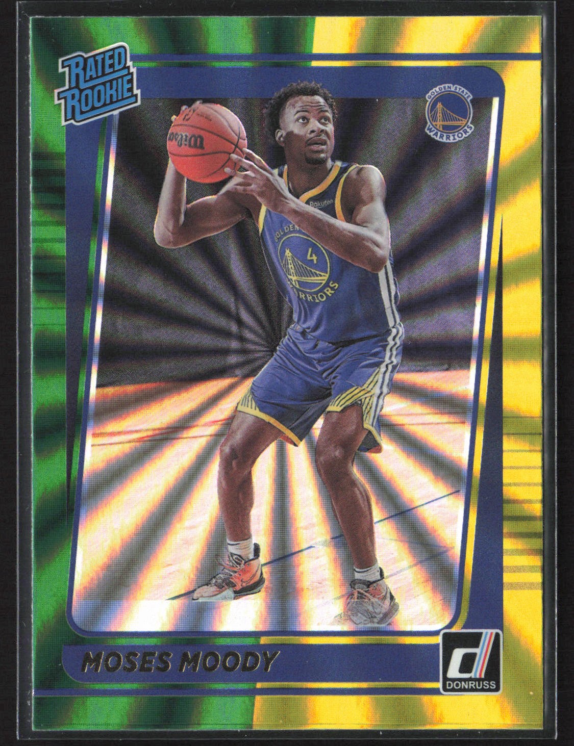2021-22 Donruss #234 Moses Moody Holo Green Laser