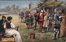 Oilette Unknown Old English Sports Archery Tuck Original Vintage Postcard