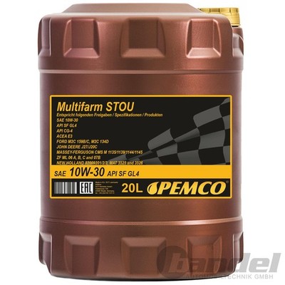 20L PEMCO MULTIFARM 10W30 MOTOR- GETRIEBE- HYDRAULIK-ÖL passend für TRAKTOR JOHN