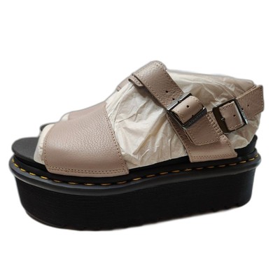 Dr. Martens Voss Quad Pisa Sandal Women s 11 Vintage Taupe Platform Leather