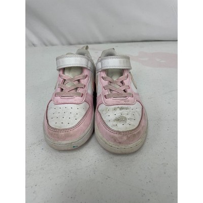Nike Air Force Court Borough Low Sneakers DV5458-105 Pink White Girls Sz US 10C