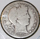 1907-D Barber Half Dollar