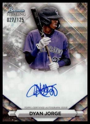 2023 Bowman Sterling Wave Refractor Auto Dyan Jorge 027/125 #PA-DJE
