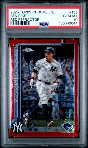 2025 Topps Chrome Ben Rice PSA 10