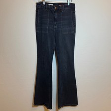 Pilcro Women's The Icon Flare Jeans Dark Wash High Rise Size 28