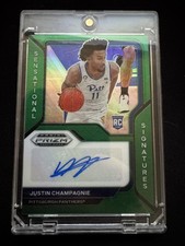 2021-22 Panini Prizm Sensational Signatures Justin Champagnie #SS-JCH Green