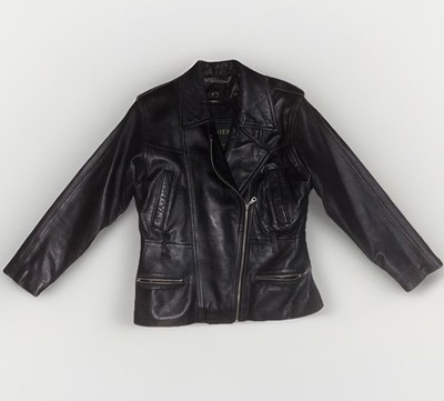 Leather Jacket Danier Black Genuine Leather Moto Coat Women s S Biker Jacket