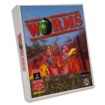 WORMS 1 von Team17 1996 Big Box Commodore Amiga, Wurm-Action Kult Game