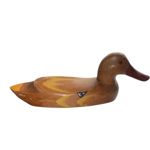 Vintage Hand Painted Duck Decoy Hand Carved 13x5.5