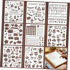 8 PCS Scrapbook Stencils, Planner Stencils for Junk Journal Scrapbook Template