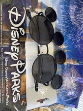 2025 Disney Parks Mickey Mouse Shaped Sunglasses Black Lenses Mirror Ears
