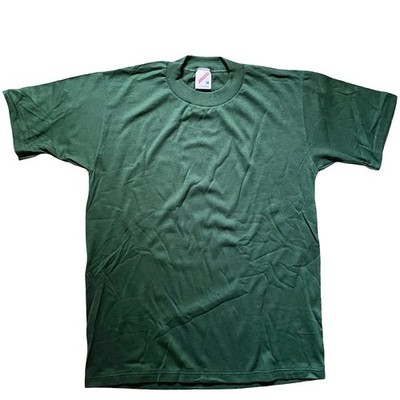 Vintage 80s JERZEES Men s Forest Green T Shirt USA Size M Medium 50/50 NEW NOS