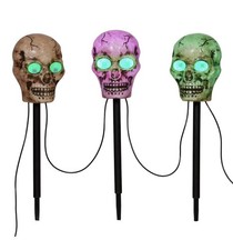 Member's Mark Color Changing Skull Stake Lights, Set of 4