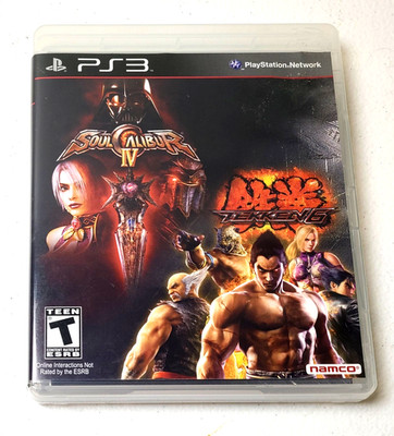 Soul Calibur IV/Tekken 6 (PS3, 2-Disc, Sony PlayStation 3, 2012) CIB Complete 