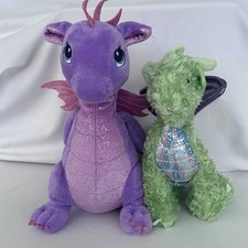 Aurora Sparkle Tales Purple Dragon Melissa Doug Green Dragon Plush Lot 2pc