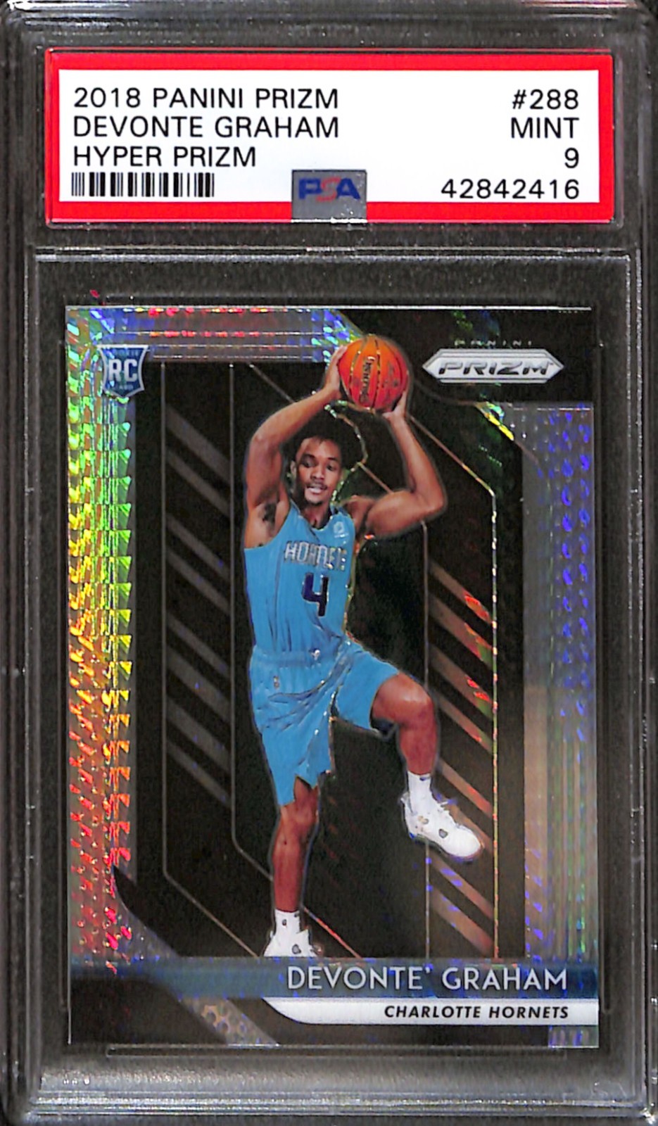 Devonte Graham - 2018 Panini Prizm Hyper RC Rookie - PSA 9 Mint