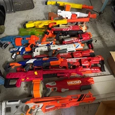 Nerf Gun lot, ammo, and accessories 