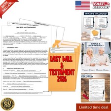 2026 3 Pack Last Will and Testament Kit: Blank Legal Last Will Testament Forms,