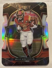 2022 Panini Select - Concourse Brian Robinson Jr. #78 Black & Red Prizm Die-Cut