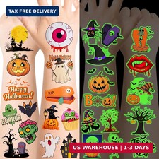 Luminous Halloween Temporary Tattoos, 60PCS Halloween Party Favors For Kids