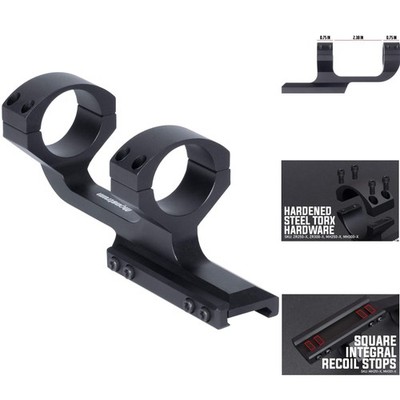Durable Offset Cantilever Scope Mount - 2 Inch Forward Extension for Precision