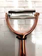 Chef Select Super-Sharp Y-shaped Vegetable Peeler. Copper-plated. Hole to hang