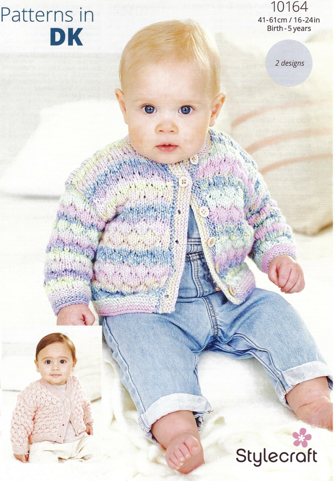 Stylecraft Baby DK Knitting Pattern - 10164 Cardigans (2 Designs) Birth - 5yrs