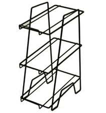 COUNTERTOP 3 TIER MERCHANDISING RACK FOR DISPLAYING BISCUITS & SNACKS - BLACK