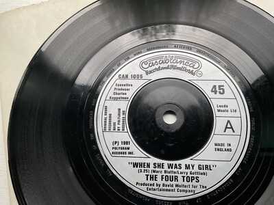 the four tops when she was my girl 7'' vinyl record very good condition