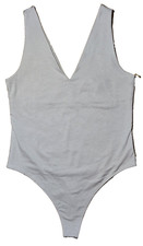 VUORI Women's Halo Dreamknit Bodysuit Thong Back in Salt Heather. Size XL 78