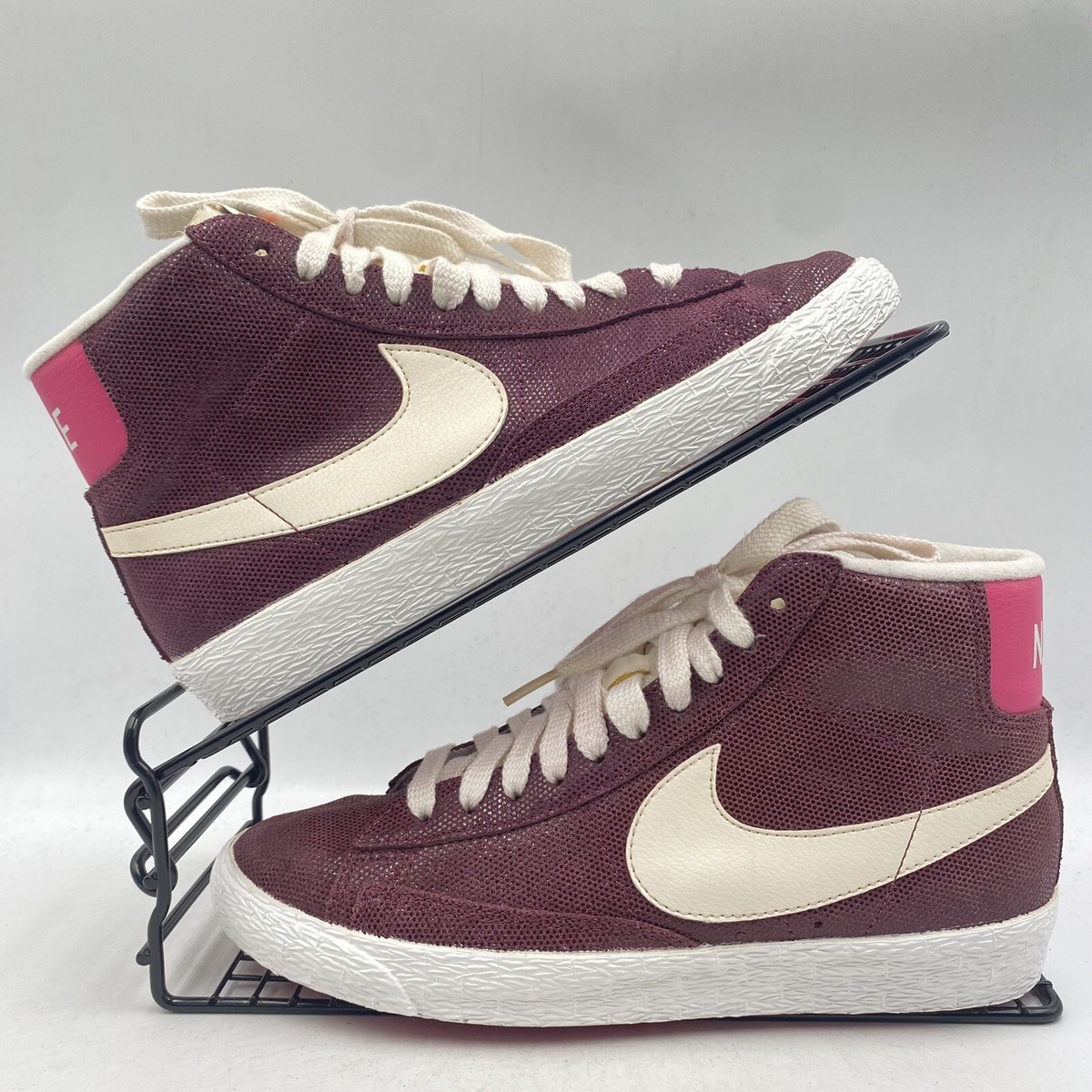 womens nike blazer mid vintage sneakers burgundy