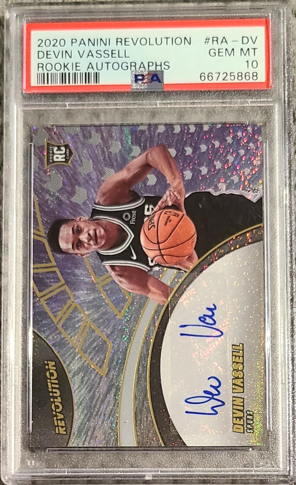 2020 Panini Revolution Rookie Autographs Devin Vassell RC PSA 10
