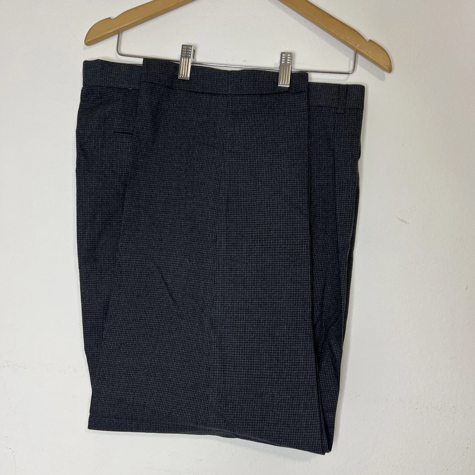 SAINT LAURENT (YSL) Pantaloni vintage Yves Saint Laurent 53% rayon grigio nero taglia W38 L30