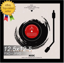 Vinyl Record Frame for the Wall Display Album Cover, Black 12.5 X 12.5 Frame