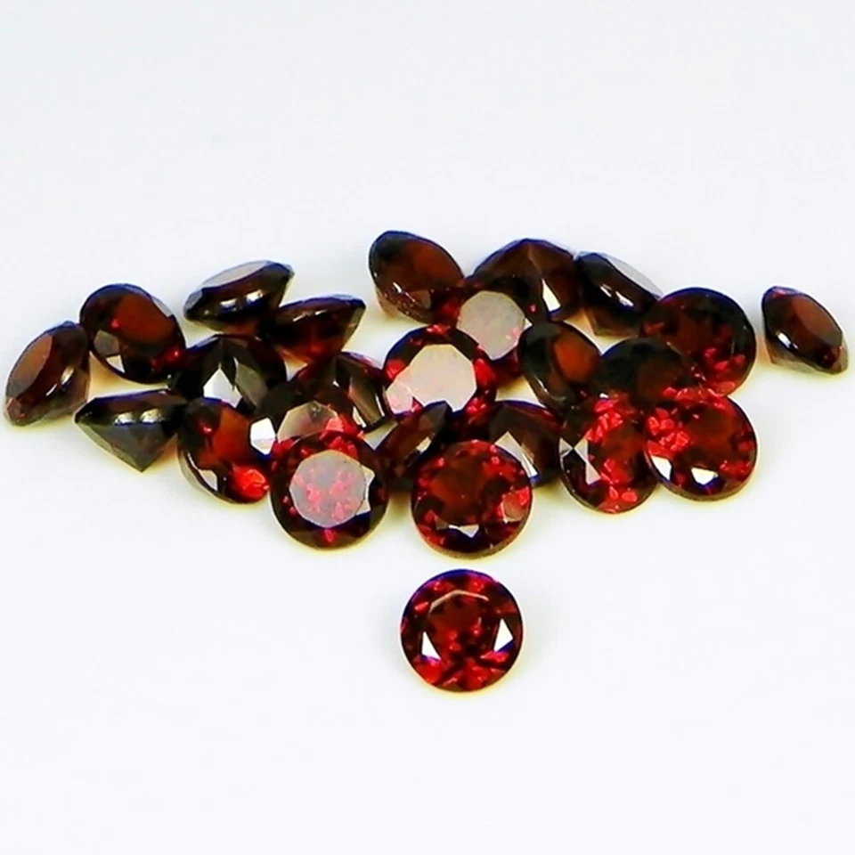 Wholesale Lot 7mm Round Cut Natural Mozambique Garnet Loose Calibrated Gemstone - Image 4 of 4