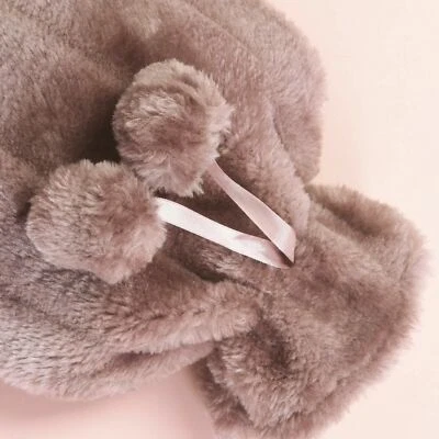 COUNTRY CLUB Heißwasserflasche & Abdeckung groß 2L Naturkautschuk Strick Vlies Sherpa Kunstfell