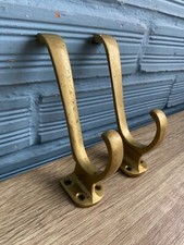 Vintage Pair of Space Age Coat Hanger Hook Mid Century Hat Rack Metal Design