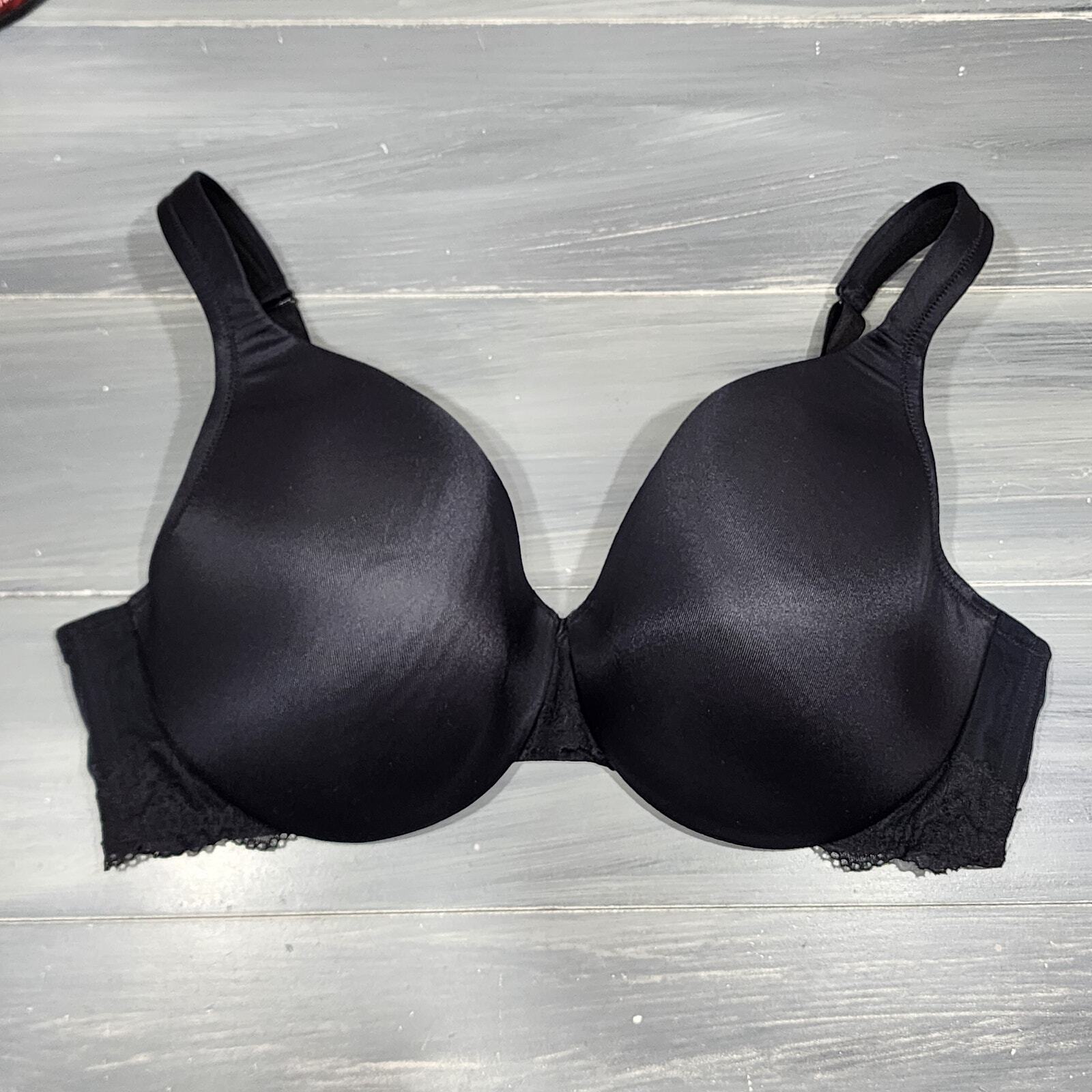 Cacique Bra 44C Lightly Lined Underwire Bra Black