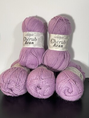 Cherub Aran Yarn By Cascade Yarns. 5 Skeins. 100g Each. Color: # 106.  READ