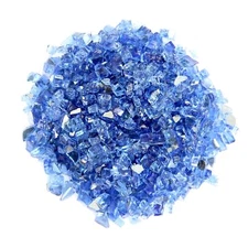 Hiland Reflective Fire Glass, 10 lb, Cobalt 160 Ounce (Pack of 1)