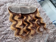 13X4 BODYWAVE LACE FRONTAL 16INCH BRAZILIAN EAR TO EAR 4/27 BALAYAGE PIANO OMBRE