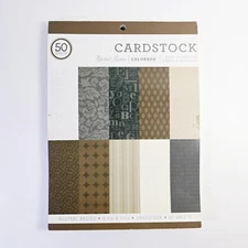 NEW Colorbok Neutral Basics Cardstock Variety 50 Scrapbooking