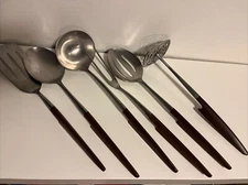 Ekco Eterna Canoe Muffin Hooked Cooking Utensils 6 Piece Set MCM Vintage