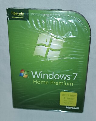 Microsoft Windows 7 Home Premium Upgrade 32 Bit & 64 Bit.