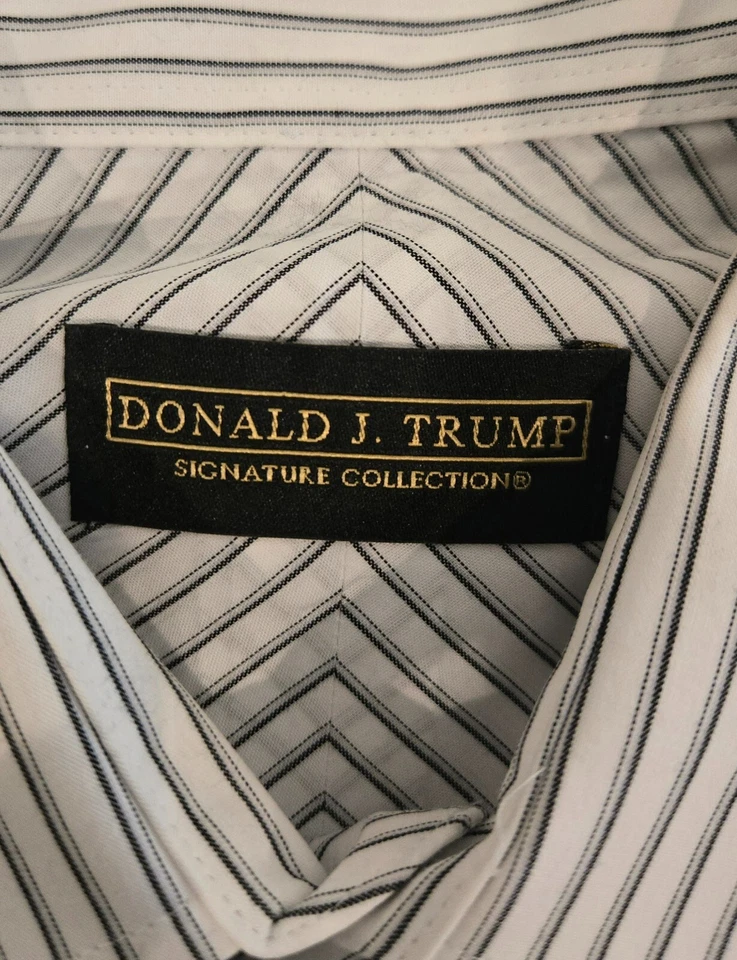 Camisa de vestir a rayas Donald J. Trump Signature Collection talla 16 1/2 - 32/33 Foto 3 de 4