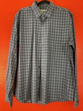 XL kenneth cole reaction button up 17 1/2 36-37 wrinkle free slim fit blue